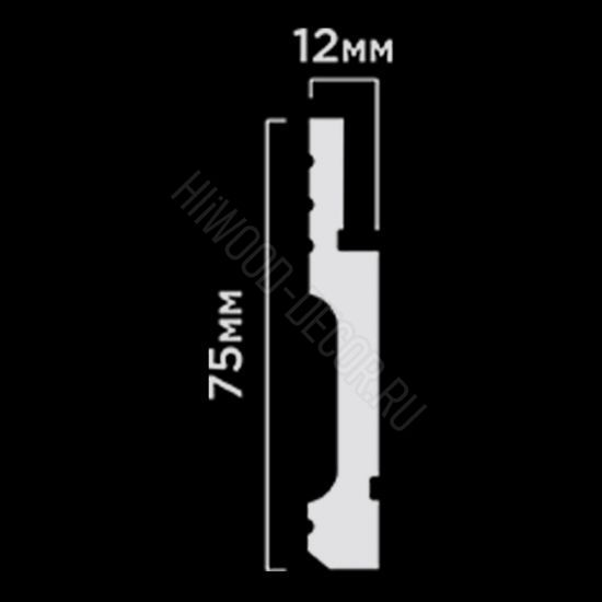 Плинтус напольный B75V1L